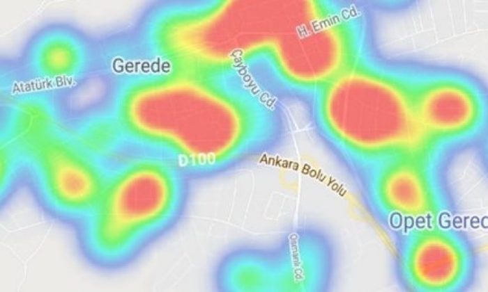 İŞTE KORONA HARİTASI: GEREDE’DE KORONAVİRÜS KOL GEZİYOR