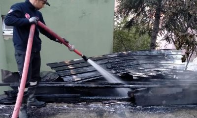 GEREDE YENİMAHALLE’DE BİR ODUNLUKTA YANGIN ÇIKTI