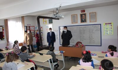 GEREDE KAYMAKAMI YÜZ YÜZE EĞİTİME BAŞLANAN OKULU ZİYARET ETTİ