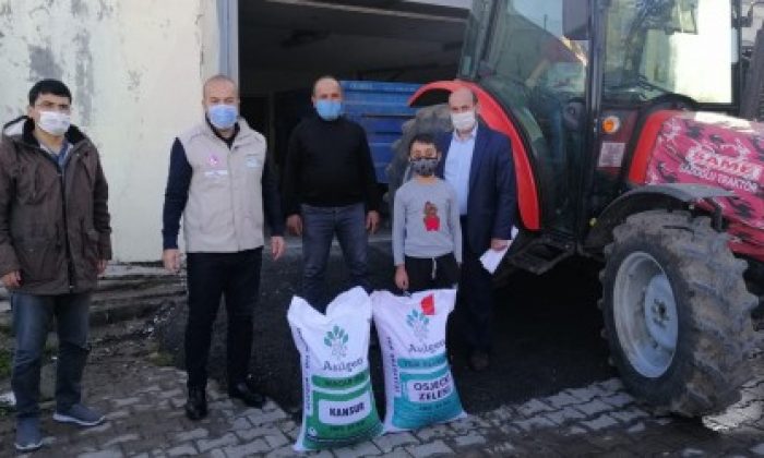 GEREDELİ ÇİFTÇİLERE BİNLERCE TON TOHUMLUK DAĞITILDI