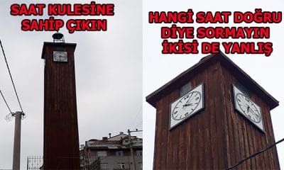 SAAT KULESİ’NİN SAATLERİ BİR TÜRLÜ DOĞRUYU GÖSTERMİYOR