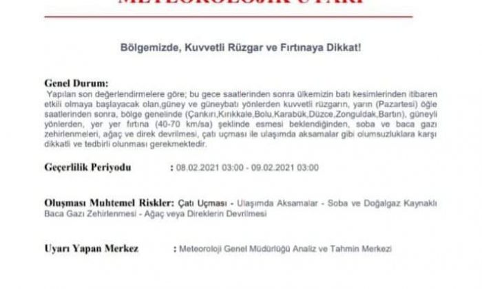 KUVVETLİ RÜZGAR GELİYOR: SOBA ZEHİRLENMELERİNE DİKKAT
