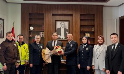 TÜRK POLİS TEŞKİLATI 181 YAŞINDA: İLÇE EMNİYETİNDEN KAYMAKAM KAYA’YA ZİYARET