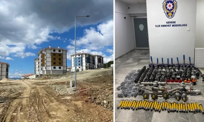 GEREDE’DE TOKİ ŞANTİYESİNDEN ÇALINAN 2,5 MİLYON LİRALIK MALZEME BULUNDU